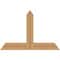 Ekena Millwork Portland Timber Gable Bracket, Western Red Cedar, 48"W x 32"H x 5 1/2"D x 5 1/2"F, 16/12 Pitch GBW048X32X0606POR00SWR - alternate 1